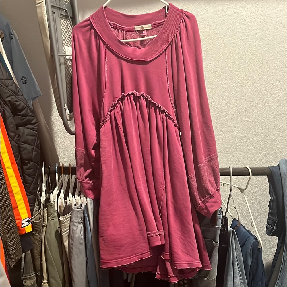 Chelsea & Violet Long Sleeve Dress in Pink